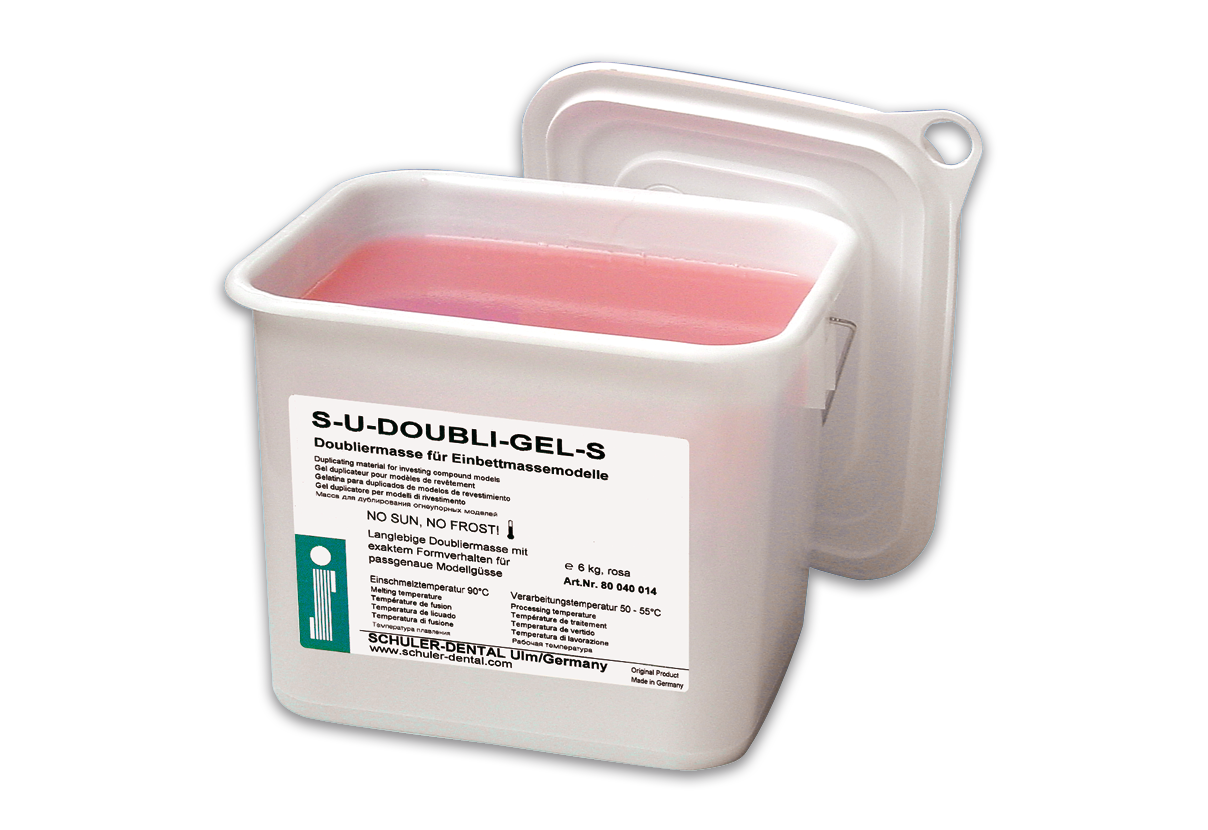 S-U-DOUBLI-GEL-S Präzisions-Doubliermasse für die Co-Cr-Modellgusstechnik.