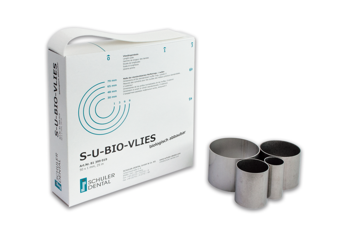 S-U-BIO-VLIES, in der Lunge biologisch abbaubare Gussmuffel-Einlage