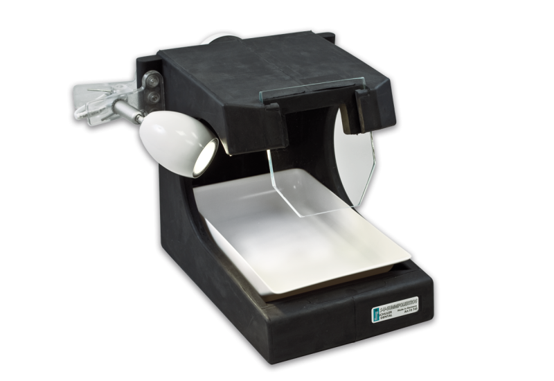 S-U-GUMMIPOLIERTROG mit Einlegeschale und Spotleuchten