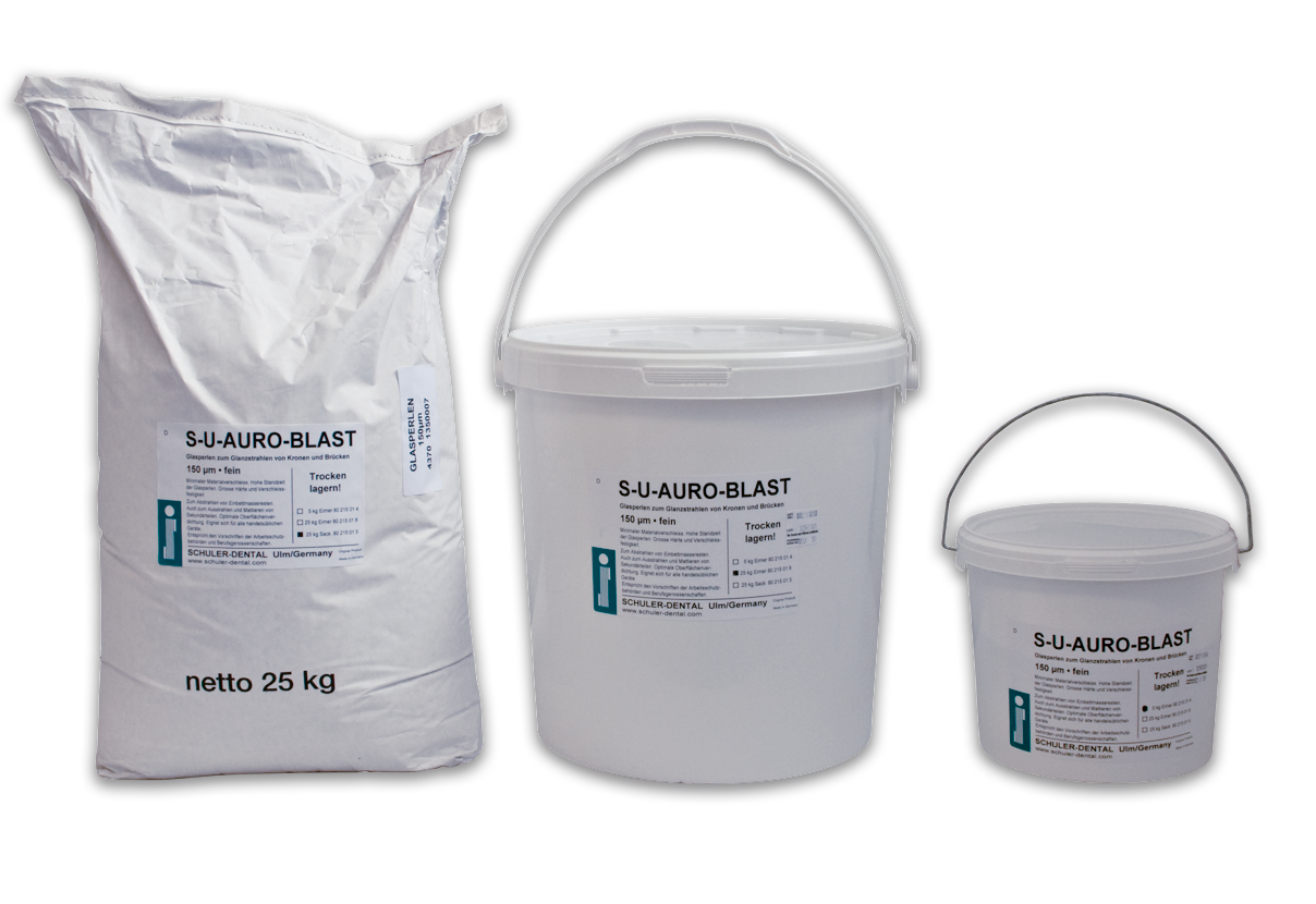 S-U-AURO-BLAST Stahlmittel aus nichtmetallischen Glasperlen fein