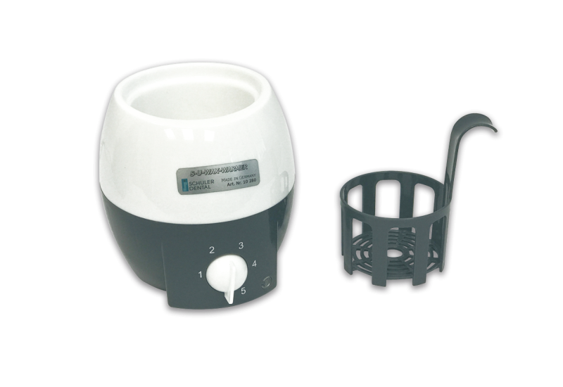 S-U-WAX-WARMER, Wasserbad für Wachsregistrate und Wachsbisswälle