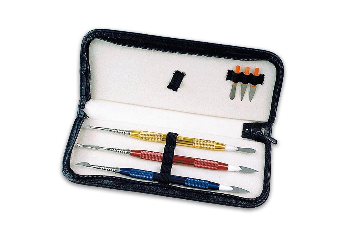 S-U-MODELLIERINSTRUMENTE-SET nach Greenstein, komplett im Etui