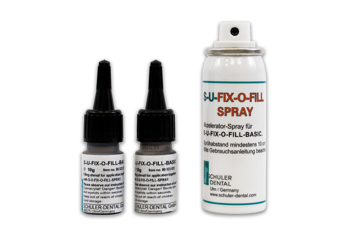 S-U-FIX-O-FILL Klebekunststoff - Füller und Akzeleratorspray für extrem schnelle Aushärtung