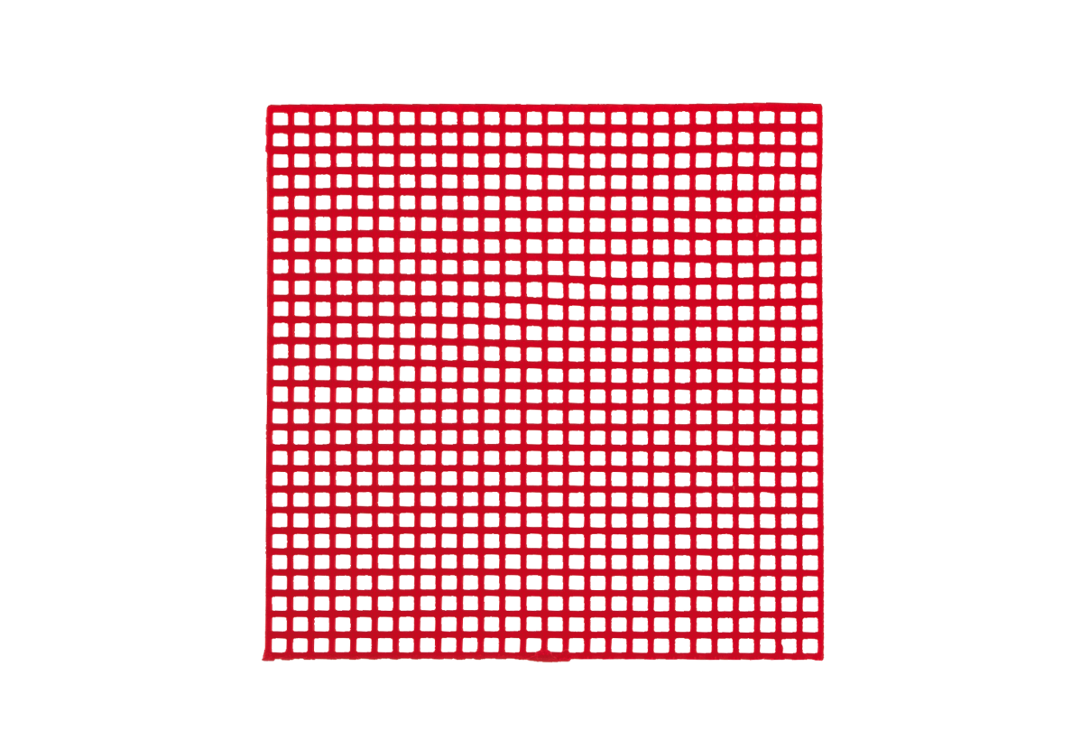 S-U-WACHSSCHABLONEN RN II, Retentionsnetz klein, 20 Tafeln, 20 Stück, Netzgröße 69 x 69 mm